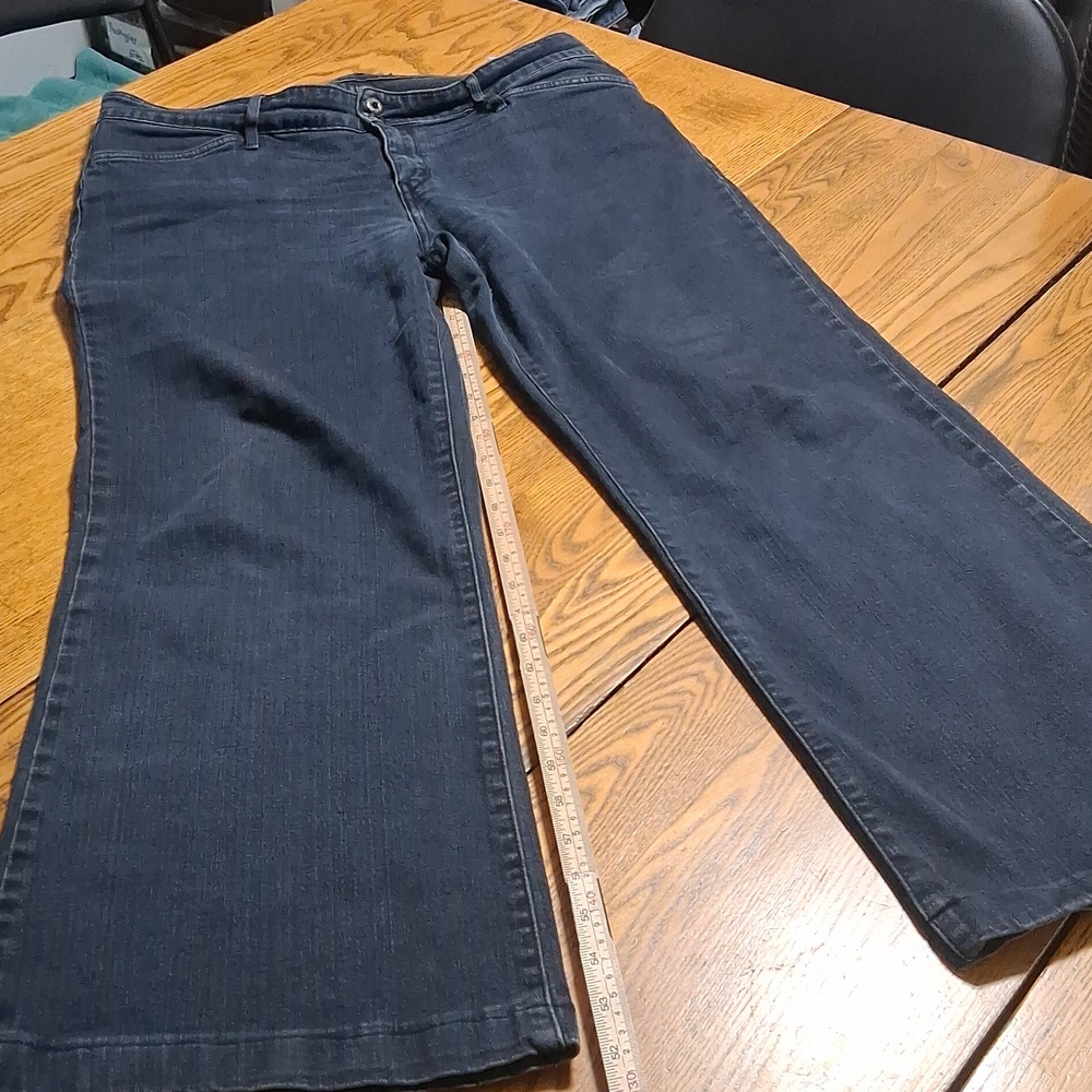 LEVI'S STRAUSS Jeans Womens 12 M x 31 BLUE WIDE LEGS Preowned Denim Dark Wash